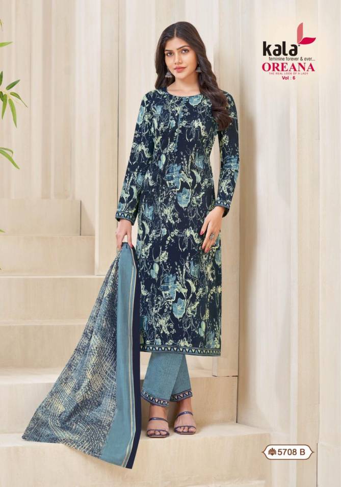Oreana Vol 6 By Kala Premium Printed Cotton Dress Material Wholesale Clothing Suppliers In India
